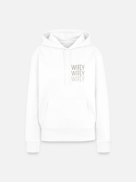 W-LAN - Frauen Premium Bio Hoodie - Weiß
