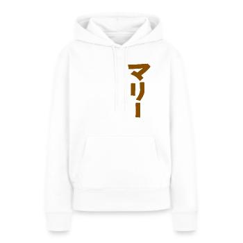 Marie (in Japanese) - Women’s Premium Organic Hoodie - white - Front - Julia (174cm)