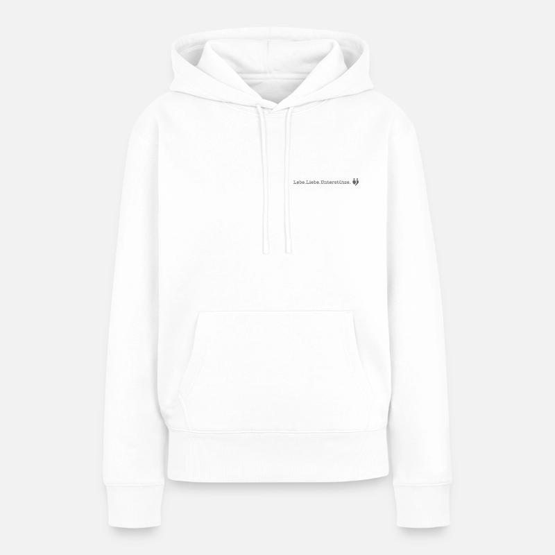 Marla_grau - Sweat à capuche Premium bio Femme - blanc
