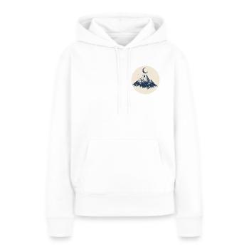 Mountain relief with moon - Women’s Premium Organic Hoodie - white - Front - Julia (174cm)