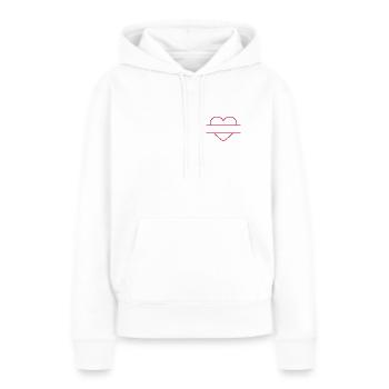 Le cœur peut être personnalisé - Sweat à capuche Premium bio Femme - blanc - Devant - Julia (174cm)