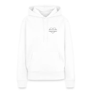 Heart logo - Women’s Premium Organic Hoodie - white - Front - Julia (174cm)