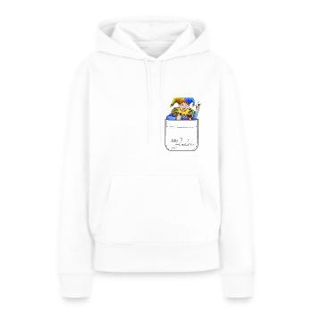 Joker - Sweat à capuche Premium bio Femme - blanc - Devant - Julia (174cm)