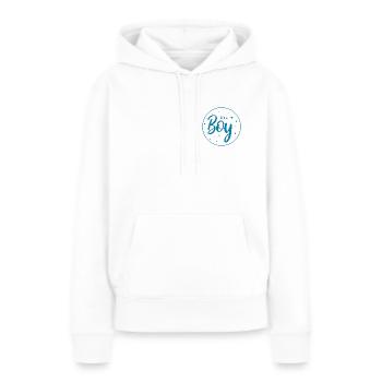 C'est un garçon - c'est un garçon - Sweat à capuche Premium bio Femme - blanc - Devant - Julia (174cm)
