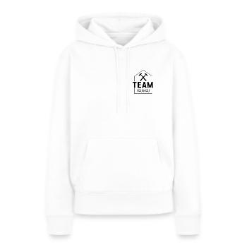 L’équipe de construction de maisons - Sweat à capuche Premium bio Femme - blanc - Devant - Julia (174cm)