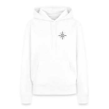 Abstract Geometric Logo _ Star & Compass #2 - Women’s Premium Organic Hoodie - white - Front - Julia (174cm)