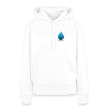 Wassertropfen - Frauen Premium Bio Hoodie - Weiß - Vorne - Julia (174cm)