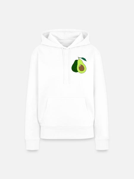 Avocado_Print - Frauen Premium Bio Hoodie - Weiß