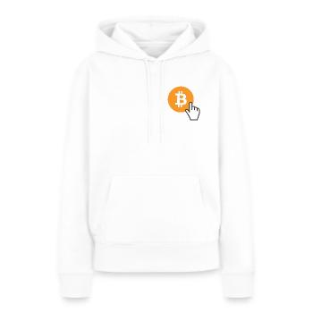 btc - Sweat à capuche Premium bio Femme - blanc - Devant - Julia (174cm)