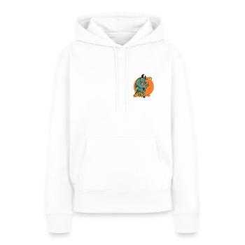 Amoureux Minotaure Couleurs cadeau Best Seller - Sweat à capuche Premium bio Femme - blanc - Devant - Julia (174cm)