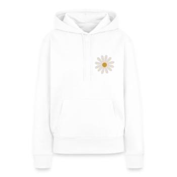 Gänseblümchen - Frauen Premium Bio Hoodie - Weiß - Vorne - Julia (174cm)