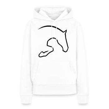 Springpferd - Frauen Premium Bio Hoodie - Weiß - Vorne - Julia (174cm)