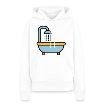 Baignoire - Sweat à capuche Premium bio Femme - blanc - Devant - Julia (174cm)