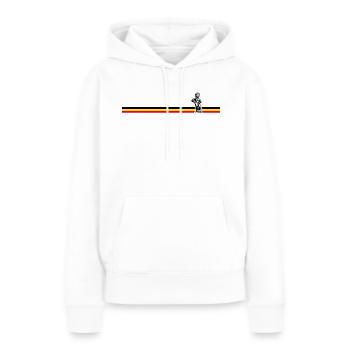 Belgique - Manneken-Pis - Sweat à capuche Premium bio Femme - blanc - Devant - Julia (174cm)