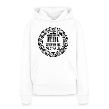 Die Domäne der Götter (schwarz) - Frauen Premium Bio Hoodie - Weiß - Vorne - Julia (174cm)