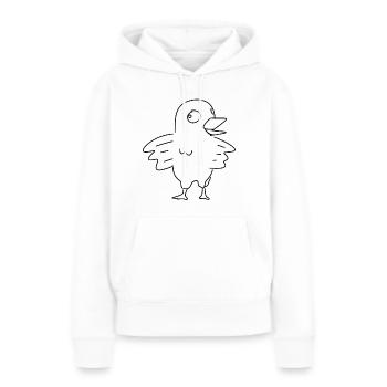 Oiseau Chick Cartoon Animal - Sweat à capuche Premium bio Femme - blanc - Devant - Julia (174cm)