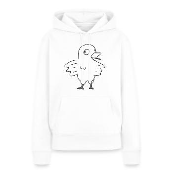 Oiseau Chick Symbole animal - Sweat à capuche Premium bio Femme - blanc - Devant - Julia (174cm)