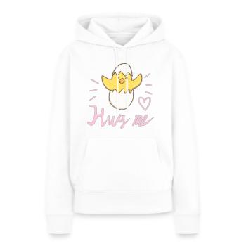 Hug Me Bird Chick Animal Love - Sweat à capuche Premium bio Femme - blanc - Devant - Julia (174cm)