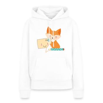 Fuchs-Post - Sweat à capuche Premium bio Femme - blanc - Devant - Julia (174cm)