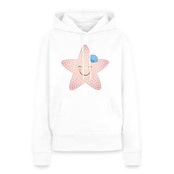 Seestern - Frauen Premium Bio Hoodie - Weiß - Vorne - Julia (174cm)