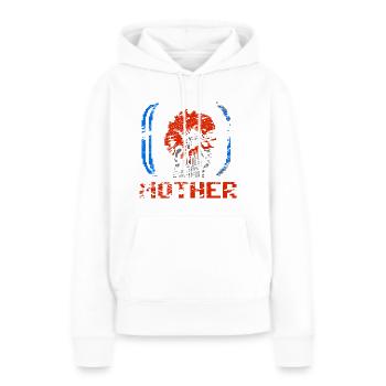 Muttergehirn - Frauen Premium Bio Hoodie - Weiß - Vorne - Julia (174cm)