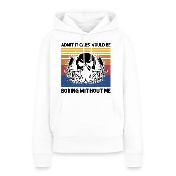 Autolackierer Angebot für Karosserietechniker - Frauen Premium Bio Hoodie - Weiß - Vorne - Julia (174cm)