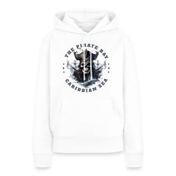 Pirate Skull Jolly Roger Costume Cadeau - Sweat à capuche Premium bio Femme - blanc - Devant - Julia (174cm)