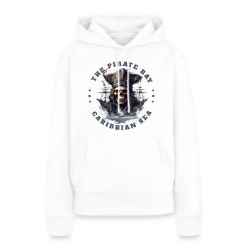 Pirat Totenkopf Jolly Roger Kostüm Geschenkidee - Frauen Premium Bio Hoodie - Weiß - Vorne - Julia (174cm)