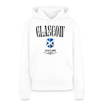 Souvenir de Glasgow, design élégant Glasgow - Sweat à capuche Premium bio Femme - blanc - Devant - Julia (174cm)