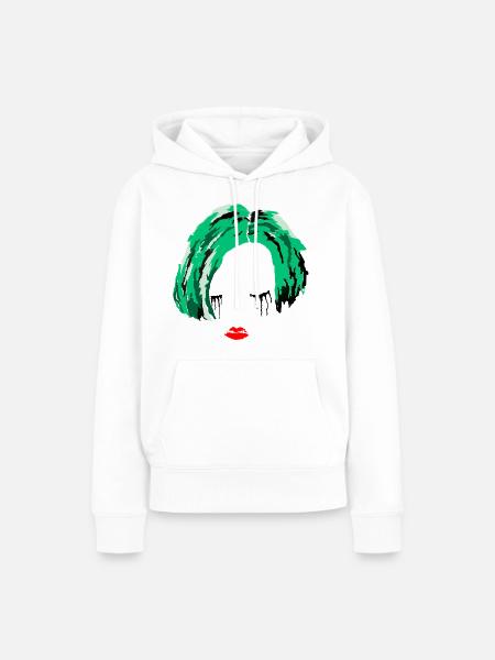 Green Girl - Frauen Premium Bio Hoodie - Weiß