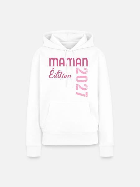 Baby Mom 2027, Frankreich - Frauen Premium Bio Hoodie - Weiß