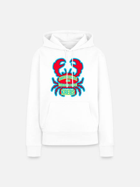 Sternzeichen Krebs - Frauen Premium Bio Hoodie - Weiß