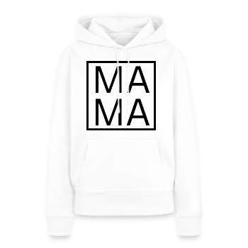 MAMA mit Quadrat Style Geburtstag Geschenk 2024 - Frauen Premium Bio Hoodie - Weiß - Vorne - Julia (174cm)
