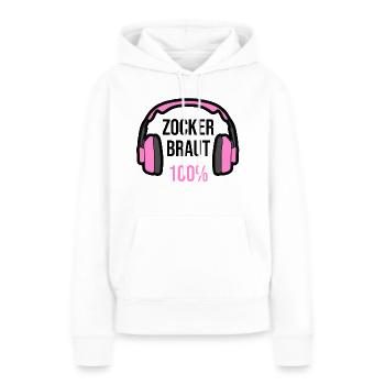 Zockerbraut zu 100 Prozent Gamerin Girl - Frauen Premium Bio Hoodie - Weiß - Vorne - Julia (174cm)