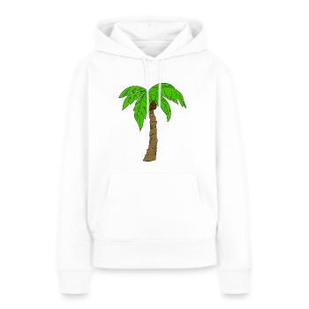 palme - Frauen Premium Bio Hoodie - Weiß - Vorne - Julia (174cm)
