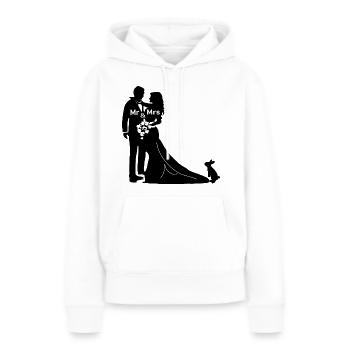 brautpaar mit hase - Frauen Premium Bio Hoodie - Weiß - Vorne - Julia (174cm)