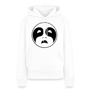 Triste Black Metal - Sweat à capuche Premium bio Femme - blanc - Devant - Julia (174cm)