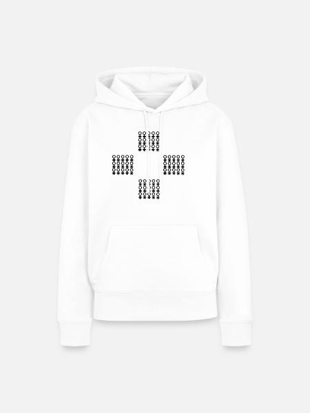 Königlicher Stil - Frauen Premium Bio Hoodie - Weiß