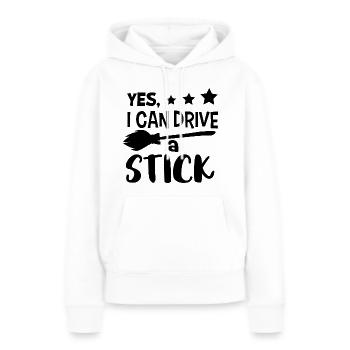 Halloween Hexe Besen - Frauen Premium Bio Hoodie - Weiß - Vorne - Julia (174cm)