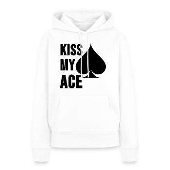Poker Shirt Pokern Pokerface Ass Casino Geschenk - Frauen Premium Bio Hoodie - Weiß - Vorne - Julia (174cm)