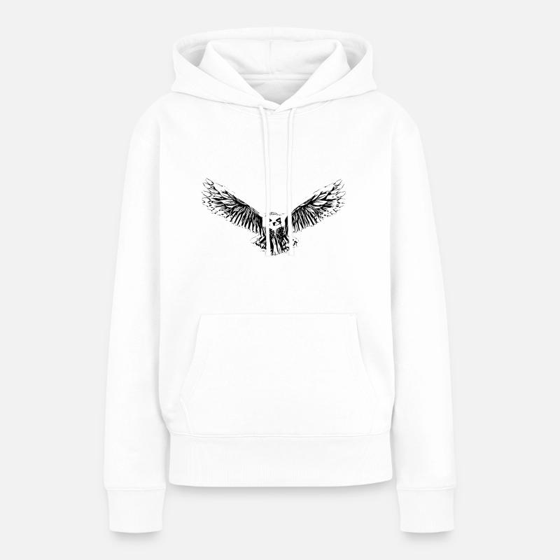 Chouette - Sweat à capuche Premium bio Femme - blanc