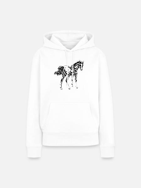 Fohlen - Frauen Premium Bio Hoodie - Weiß