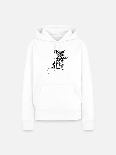 Maus - Frauen Premium Bio Hoodie - Weiß