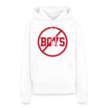 Nope Boys Graphic No Boys - Sweat à capuche Premium bio Femme - blanc - Devant - Julia (174cm)