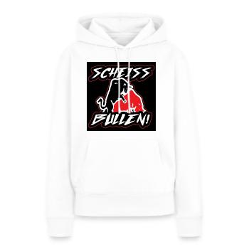 Chemise de football Scheiss Bullen - Sweat à capuche Premium bio Femme - blanc - Devant - Julia (174cm)