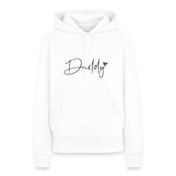 Daddy - Frauen Premium Bio Hoodie - Weiß - Vorne - Julia (174cm)