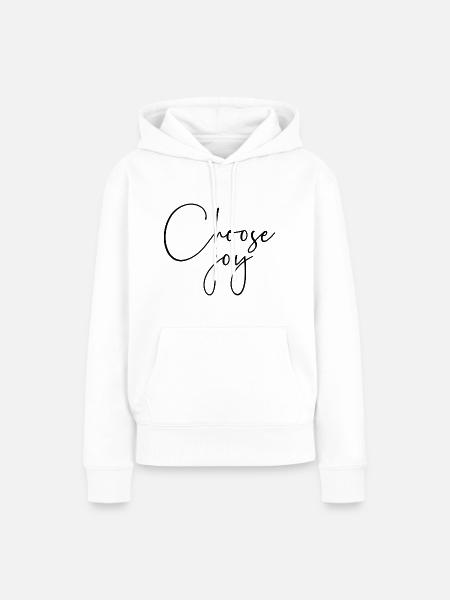 Choose Joy - Frauen Premium Bio Hoodie - Weiß