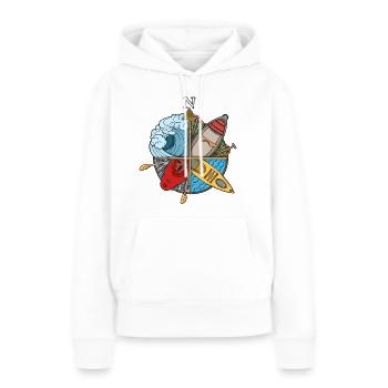 Paddling Compass - Women’s Premium Organic Hoodie - white - Front - Julia (174cm)