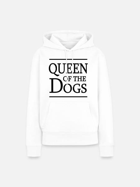 Hund Frauchen Hundeliebhaber Hundemama Hundesitter - Dame Premium hoodie, økologisk bomuld - hvid