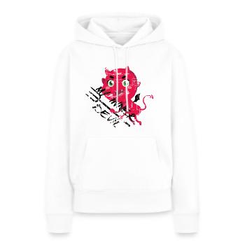 my inner devil mein innerer Teufel - Frauen Premium Bio Hoodie - Weiß - Vorne - Julia (174cm)